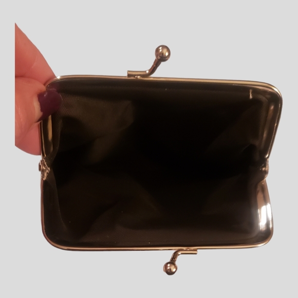 Vintage-look Mini Floral Print Coin/Change Purse, Makeup Bag, NWT - Picture 3 of 3